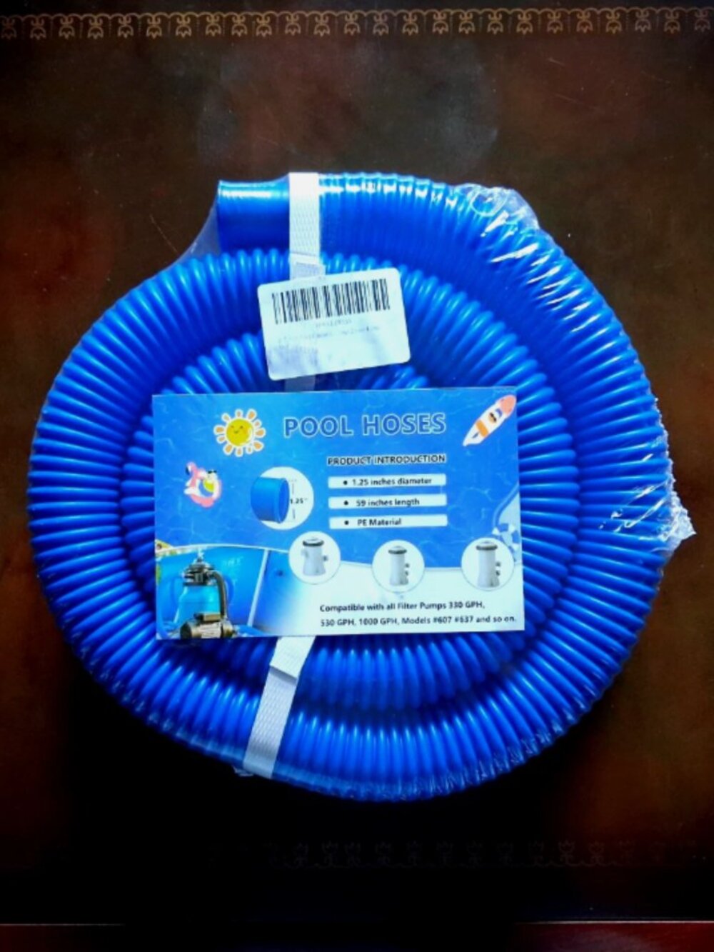Pack of 2 Pool Hose Replacement 59" L 1.25" Dia for Filter Pumps 330 GPH 530 GPH